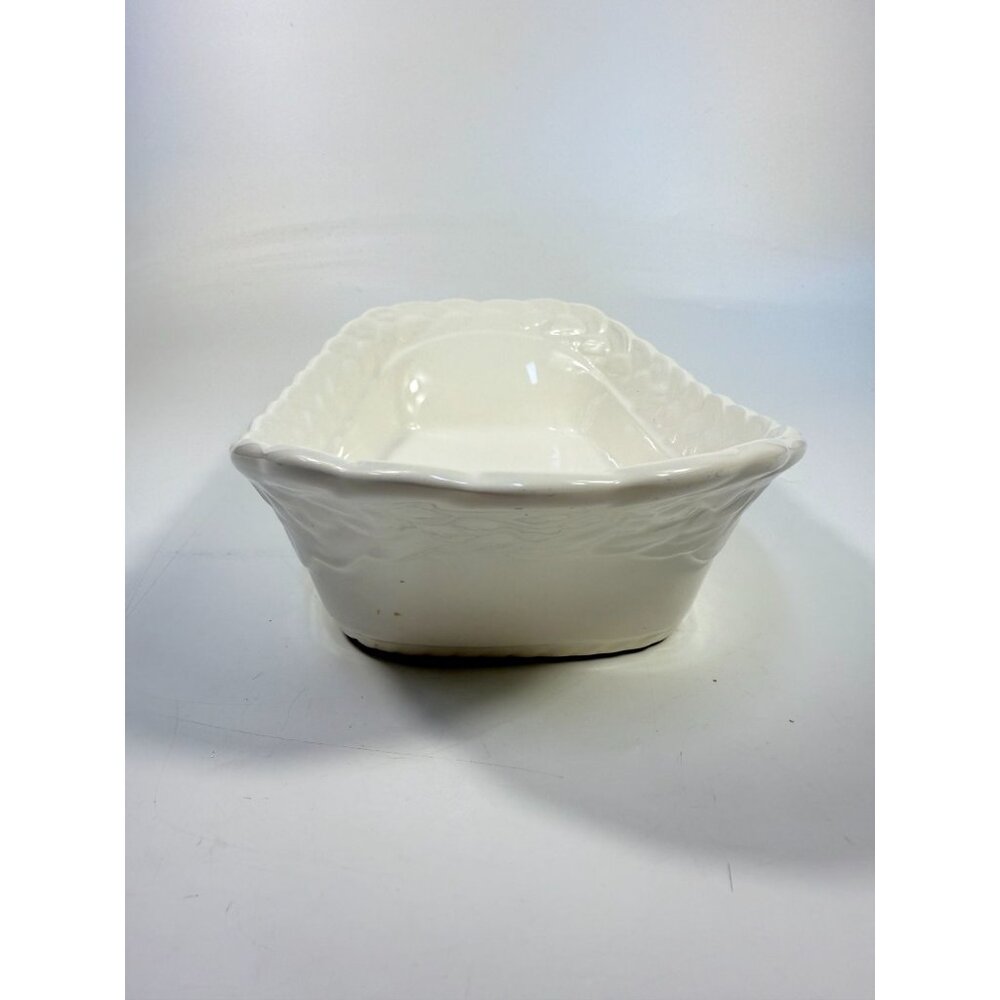 Ironstone White Serving Dish Bowl Oblong Braided Band Vintage Japaan Ceramic - Picture 15 of 16